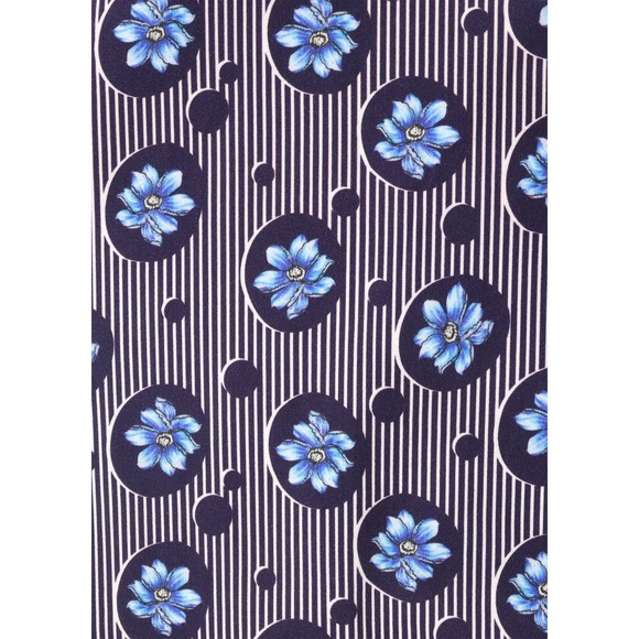 Luchiano Visconti Navy & White Stripes, Royal Blue Floral Shirt, SZ M * men993 - Picture 3 of 7